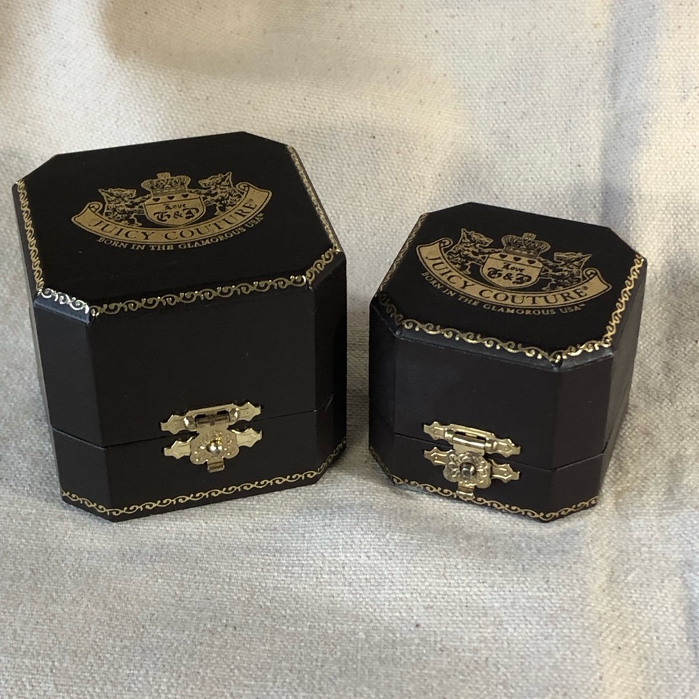 Juicy Couture  Born in Glamorous USA Jewelry Presentation Boxes Lot of 2